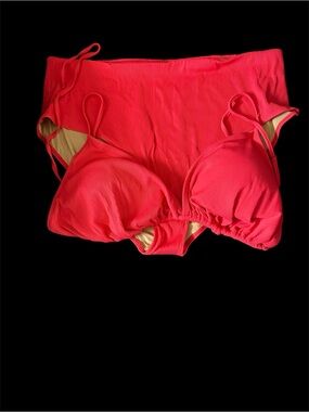 Pink Ribbed Bikini Set - Women 4X Old Navy